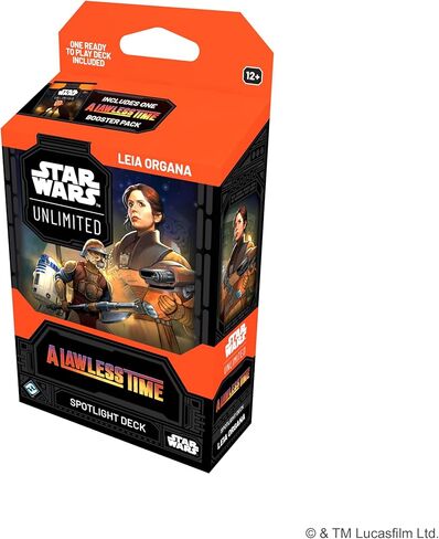 Asmodee Star Wars: Unlimited TCG A Lawless Time Leia Organa Spotlight Deck - Ready-to-Play 50-Card Deck + Booster Pack, Exclusive Collectible Cards, Ages 12+, 2+ Players, 20 Minute Playtime in Kuwait
