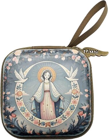 Efficinet Bead Organizers Pouches with Cartoon Pattern Religious Accessory Carriers for Buddhist Catholic Use, The Immaculate Mothe in Saudi Arabia