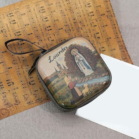 Efficinet Bead Organizers Pouches with Cartoon Pattern Religious Accessory Carriers for Buddhist Catholic Use, The Immaculate Mothe in Saudi Arabia