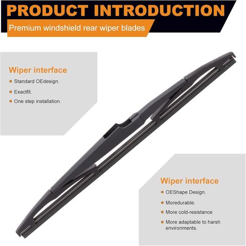 Rear Wiper Blade for Chevrolet Chevy Trax 2024 2025 ACTIV LS LT RS 1.2L L3, VKUUQG All-Season Windshield Wiper, Back Glass Wiper Blade for Original Equipment Replacem, Pack of 1 in Saudi Arabia
