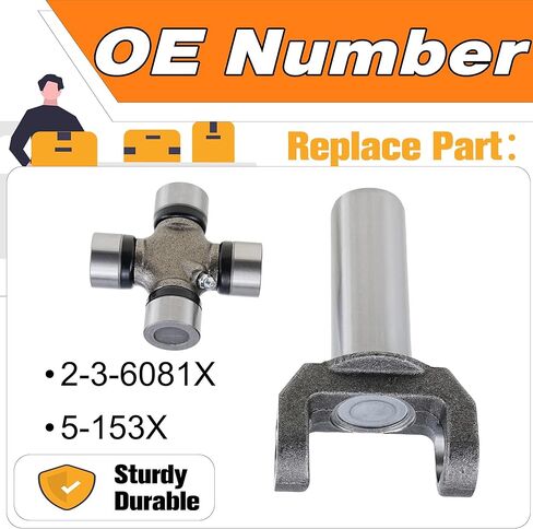 2-3-6081X 5-153X سلسلة ناقل الحركة Slip Yoke 1310 ومجموعة U-Joint، مناسبة لـ GM TH Turbo 350 TH350 700R4, 26 27 أشواك in Kuwait