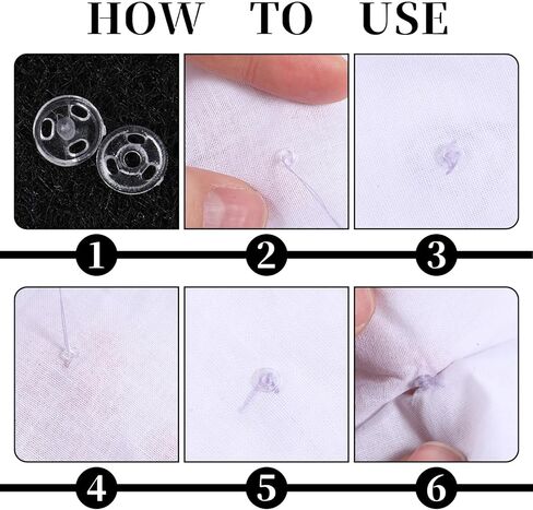 100 Pcs Clear Plastic Snaps for Fabric, Invisible Mini Sew on Snaps for Clothing Round Transparent Fasteners Button for Clothes Shirts Jackets Uniforms Coats DIY Crafts in Saudi Arabia