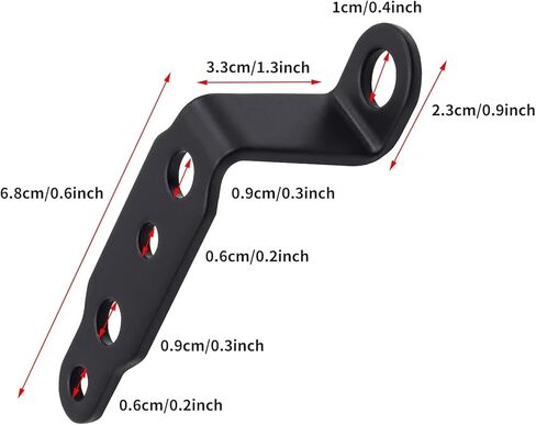 jose2015 Motorcycle Fog Light Mount Bracket,Universal Spot Light Mounting Bracket Apply to Motorcycle、 Off-Road Motorcycle、Bike Black 2pcs in Saudi Arabia