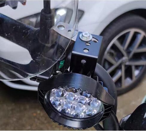 jose2015 Motorcycle Fog Light Mount Bracket,Universal Spot Light Mounting Bracket Apply to Motorcycle、 Off-Road Motorcycle、Bike Black 2pcs in Saudi Arabia
