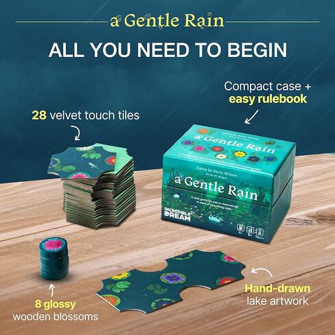 A Gentle Rain | Cozy Tile Placement Board Game | Sensory and Tactile Cooperative Experience | Ages 8 and Up | Classic Edition by Kevin Wilson in Saudi Arabia