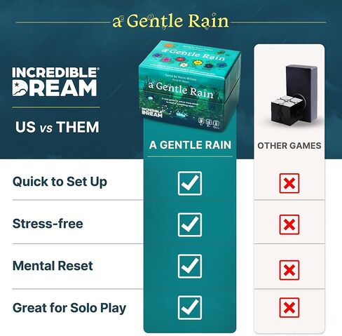A Gentle Rain | Cozy Tile Placement Board Game | Sensory and Tactile Cooperative Experience | Ages 8 and Up | Classic Edition by Kevin Wilson in Saudi Arabia
