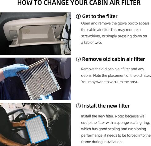 CF11183 Cabin Air Filter Compatible with Dodge Durango 2011-2024, Jeep Grand Cherokee 2021-2022 & Grand Cherokee WK 2022| Car AC Filter Replacement | High Efficiency Activated Carbon | OEM Fit in Kuwait