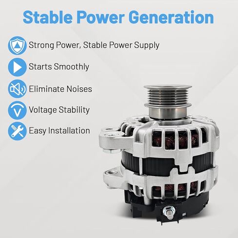 Alternator 215A 12V Compatible with Volvo S60 2016-2021 for XC90 2016-2022 XC70 2016 for Volvo S90 2017-2019 2.0L 0125812075 30644945 in Saudi Arabia