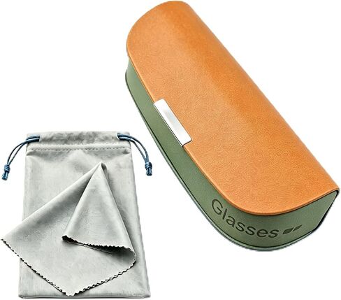 Glasses Case hard shell,3-in-1 Travel Sunglasses Case & Eyeglass Case with Cleaning Cloth & Storage Pouch in Saudi Arabia