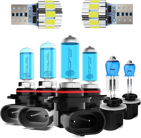 Halogen Headlights Fit For GMC Envoy 2002-2009 Headlight Bulbs,9005/HB3/H10 High Beam+ 9006/HB4 Low Beam+ 880/881/H27 Fog Light Combo,Plug And Play,Pack of 6 (GMC Envoy 2002-2009) in Saudi Arabia