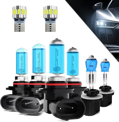 Halogen Headlights Fit For GMC Envoy 2002-2009 Headlight Bulbs,9005/HB3/H10 High Beam+ 9006/HB4 Low Beam+ 880/881/H27 Fog Light Combo,Plug And Play,Pack of 6 (GMC Envoy 2002-2009) in Saudi Arabia