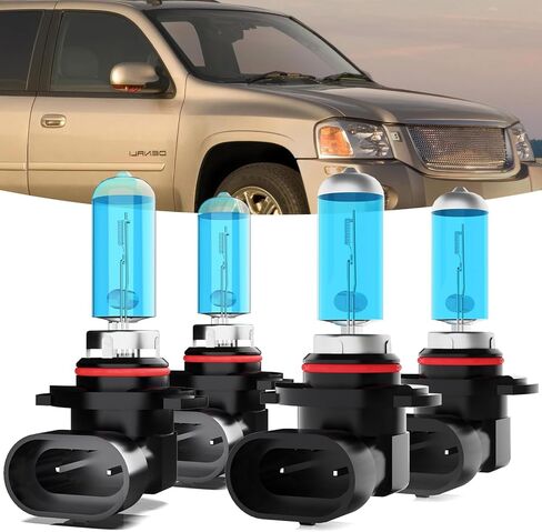 Halogen Headlights Fit For GMC Envoy 2002-2009 Headlight Bulbs,9005/HB3/H10 High Beam+ 9006/HB4 Low Beam+ 880/881/H27 Fog Light Combo,Plug And Play,Pack of 6 (GMC Envoy 2002-2009) in Saudi Arabia