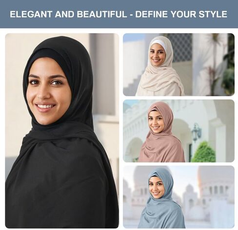 حجاب قطني وشاح حجاب ناعم للنساء حجاب مودال حجاب مسلم in Saudi Arabia