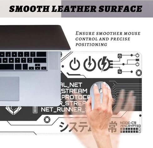 Cyberpunk Gaming Mouse Pad Cyber Tech Skull Large Gaming Mouse Mat with Stitched Edges,Non-Slip Waterproof Rubber Base Mous Mat 31.5 x 11.8 Inch Office Computer Keyboard Laptop Home in Saudi Arabia