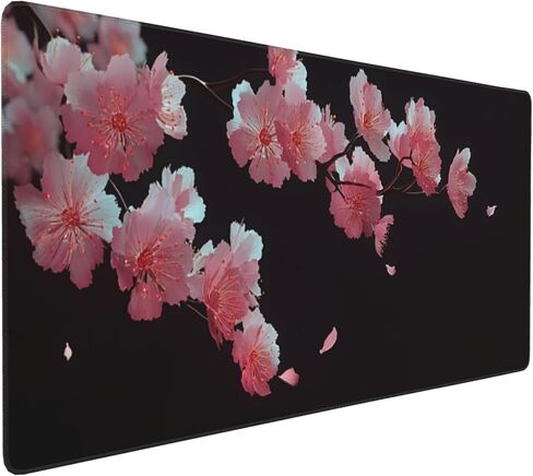 وسادة مكتب كبيرة من Retro Blossom Boho Floral، وسادة ماوس مطاطية مضادة للانزلاق للمكتب والمدرسة، 35.4 بوصة × 15.7 بوصة in Kuwait