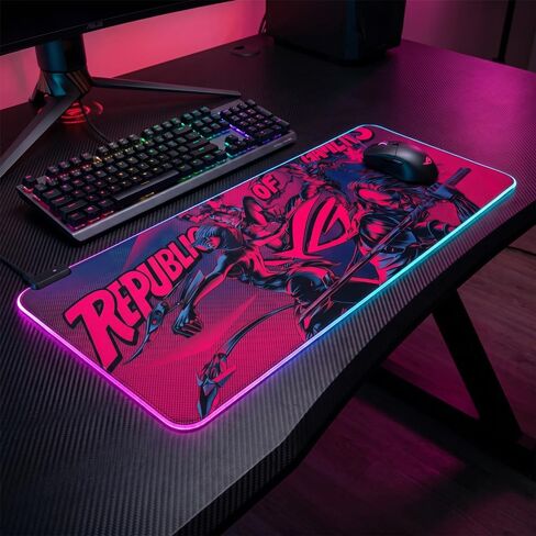 Gaming Led Luminous Mouse Pad, RGB Keyboard Pad, Non-Slip Mouse Pad, Computer Accessories,11.82"x27.58" in Saudi Arabia