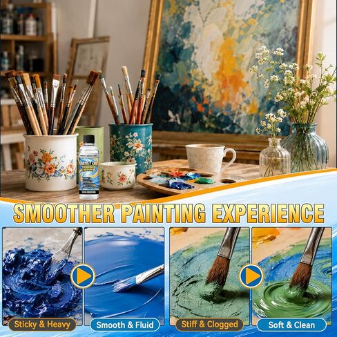 Odorless Mineral Spirits, 100ml Professional Odorless Paint Thinner for Oil Painting, Premium Oil Painting Supplies, Odor-Free Solvent for Artists and Amateurs, Thinning Oil Colors in Saudi Arabia