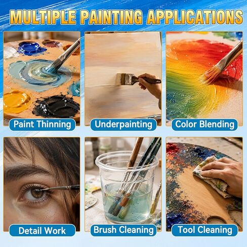 Odorless Mineral Spirits, 100ml Professional Odorless Paint Thinner for Oil Painting, Premium Oil Painting Supplies, Odor-Free Solvent for Artists and Amateurs, Thinning Oil Colors in Saudi Arabia
