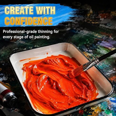 Odorless Mineral Spirits, 100ml Professional Odorless Paint Thinner for Oil Painting, Premium Oil Painting Supplies, Odor-Free Solvent for Artists and Amateurs, Thinning Oil Colors in Saudi Arabia