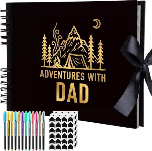80 Pages Graduation Scrapbook Kit 11 x 8 Inch Scrapbook Photo Album of 2025 with 12 Metal Pens and 4 Sheets Photo Corners Stickers for DIY School Graduation Memory (Retro) in Saudi Arabia