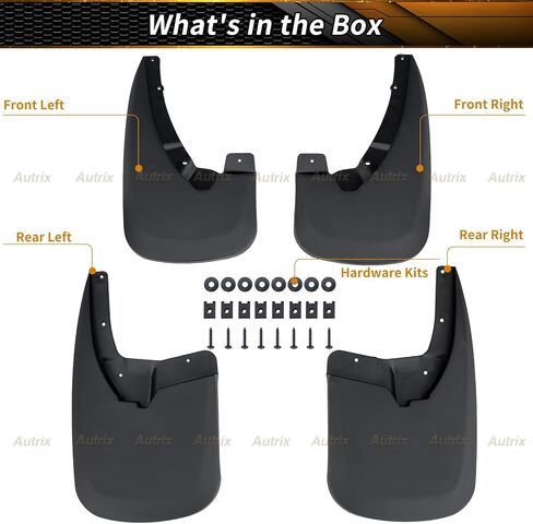 Mud Flaps Guards for 2009-2018 Dodge Ram 1500/2500/3500 Single Rear Wheels 2019-2024 Ram 1500 Classic,Splash Guards Without OEM Fender Flares Front & Rear 4pcs Set Black in Saudi Arabia
