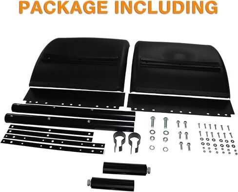 24in × 24in Black Poly Quarter Fenders for Semi Trucks Left and Right Side Pair Mud Flap Hanger Kit with Tube Mounting Bracket and Hardwares in Saudi Arabia