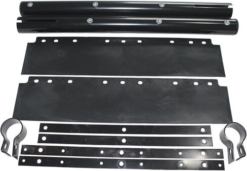 24in × 24in Black Poly Quarter Fenders for Semi Trucks Left and Right Side Pair Mud Flap Hanger Kit with Tube Mounting Bracket and Hardwares in Saudi Arabia