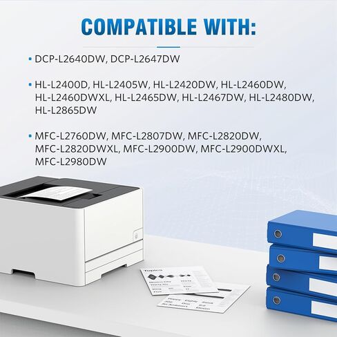 خرطوشة حبر ALLWORK TN830XL ​​متوافقة مع Brother DCP L2640DW L2647DW HL L2420DW L2460DW L2460DWXL L2465DW L2480DW L2865DW MFC L2820DW L2900DWXL L2980DW (4 أسود) in Kuwait