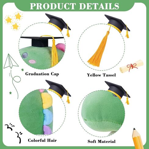 Graduation Dinosaur Stuffed Animal, 2026 Graduation Plush Stuffed Gifts 9 Inch Graduation Plush College Kindergarten Kids Preschool Graduation Gifts in Saudi Arabia