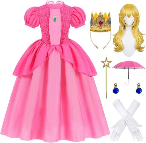 ZIW Blue Princess Costume for Girls Star Themed Blue Dress Galaxy Princess Outfit for Halloween Birthday Party Dress Up in Saudi Arabia