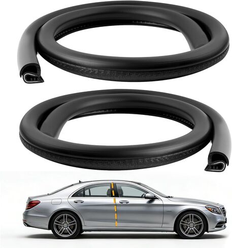 2PCS 2.62FT B Pillar Sealing Strip,Noise Reduction Rubber Car Door Seal Strip B Pillar with U-Shaped Metal Clip,Push-in Car Door Weather Stripping for Most Sedans,SUVs in Kuwait