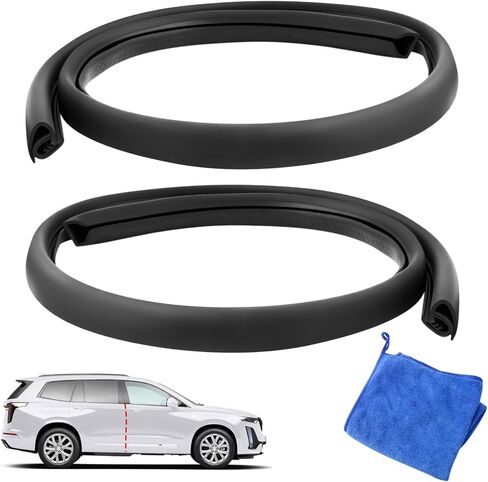 2PCS 2.62FT B Pillar Sealing Strip,Noise Reduction Rubber Car Door Seal Strip B Pillar with U-Shaped Metal Clip,Push-in Car Door Weather Stripping for Most Sedans,SUVs in Saudi Arabia