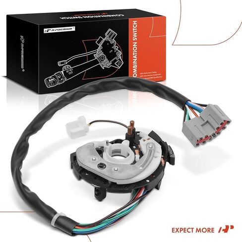 مفتاح إشارة الانعطاف A-Premium متوافق مع Ford F-150/F-250/F-350 1985-1991، F-Super Duty 1988-1991/1994-1996، E-150/E-350 Econoline 1985-1989، E-150 Econoline Club Wagon، برونكو، بدون عجلة إمالة in Kuwait