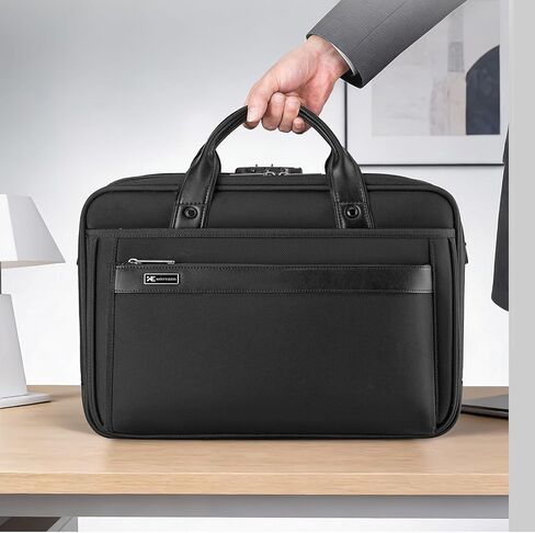 DUSLANG Laptop Bag 15.6 Inch, Business Briefcase for Men Women, Black | Water Resistant in Saudi Arabia