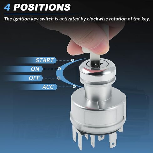 12V 30A Ignition Switch for International 4000 8000 Series Truck, 11 Pin 4 Position Ignition Switch with Keys Replacement 1652306C91/463032C91/1652307C91/577.55534 in Saudi Arabia