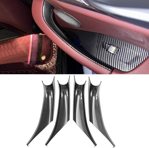 Car Door Handles Covers for BMW X3 G01 2018-2024 and X4 G02 2019-2024 Left and Right Side Interior Door Handle Decorative Covers (2PCS Piano Black) in Saudi Arabia