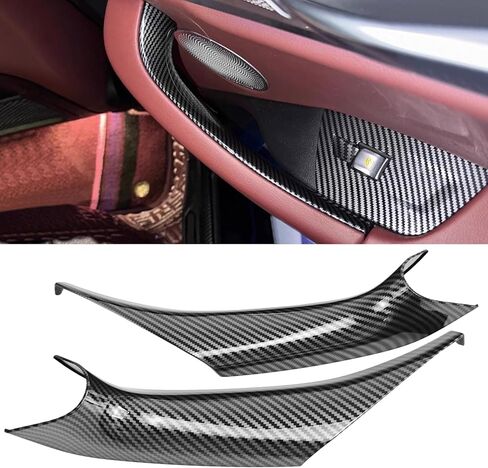Car Door Handles Covers for BMW X3 G01 2018-2024 and X4 G02 2019-2024 Left and Right Side Interior Door Handle Decorative Covers (2PCS Piano Black) in Saudi Arabia