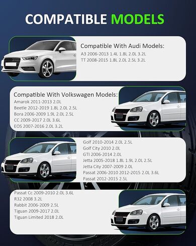 مستشعر سرعة العجلات الأمامية ABS من AUTOKAY مناسب لسيارة Audi A3 TT لسيارة VW Passat Jetta Tiguan Beetle GTI EOS Golf CC Amarok Bora R32 Rabbit 2006-2019 RE # ALS430 ALS467 7H0927803 7H0927804 1KD927803 1KD927804 in Kuwait