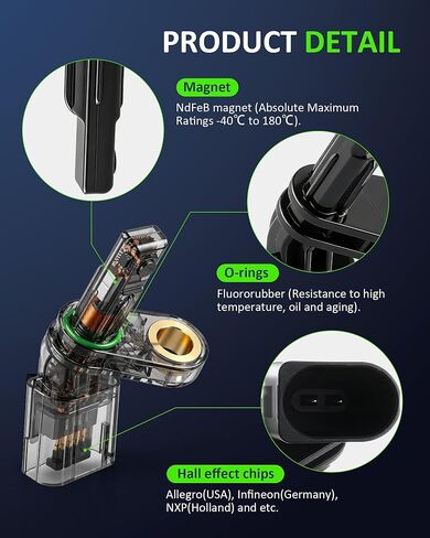 مستشعر سرعة العجلات الأمامية ABS من AUTOKAY مناسب لسيارة Audi A3 TT لسيارة VW Passat Jetta Tiguan Beetle GTI EOS Golf CC Amarok Bora R32 Rabbit 2006-2019 RE # ALS430 ALS467 7H0927803 7H0927804 1KD927803 1KD927804 in Kuwait