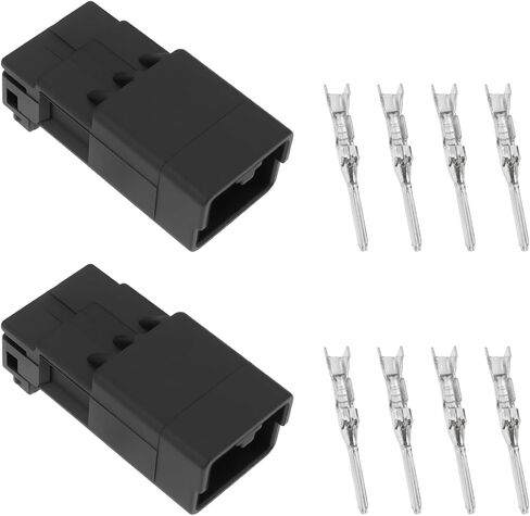 2Pcs Motorcycle 4Pin Female Connector & Terminals 72990-01 Compatible with Davidson Dyna Fat Bob in Kuwait