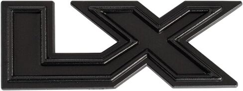 شعار صندوق السيارة LX بلونين أسود 2-1/2 بوصة × 1 بوصة لسيارة فورد موستانج 1984-1993 in Kuwait