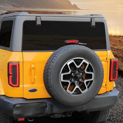 غطاء الضوء الخلفي الخلفي ومجموعة غطاء ضوء الفرامل الثالث المتوافقة مع Ford Bronco 2021-2026+ (أسود دخاني) in Kuwait