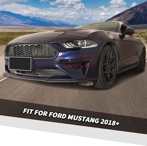 Jimen Fit for Ford Mustang 2018-2023, 2PCS Smoked Front Fog Light Cover Trim in Saudi Arabia