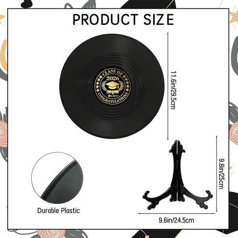 2026 Vinyl Record Graduation Guest Book, Vinyl Record Decorations Guest Book Alternatives, Graduation Sign in Book Congrats Grad Guest Book Graduation Party Decorations Graduation Gifts in Saudi Arabia