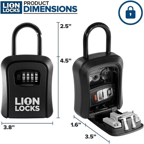 Key Lock Box for Keys with Code (12 Pack) 4 Digit Combination Lockbox for Keys Outdoor, Portable, Waterproof, Realtor Lock Box, Black in Kuwait