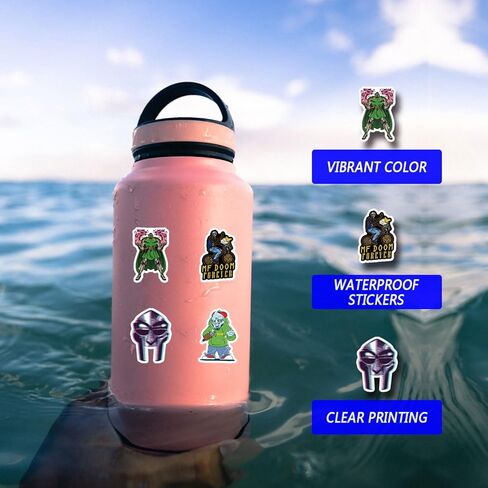 62pcs Underground Rap Artist Stickers Pack，Hip-hop Cute Cartoon Aesthetics Vinyl Waterproof Decals for Water Bottle, Laptop, Phone, Skateboard, Journaling for Party Supply Decor in Saudi Arabia