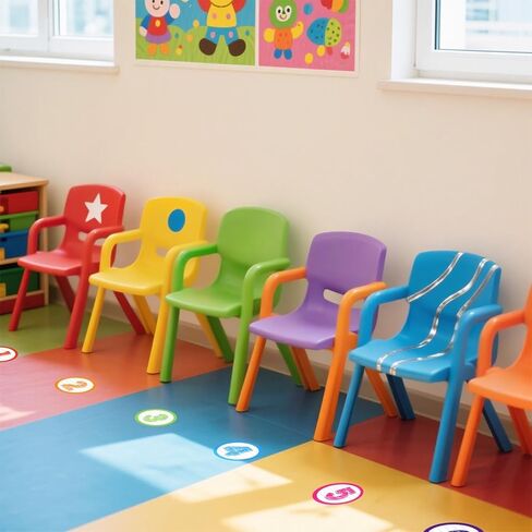 36 Pcs Classroom Floor Stickers Line up Number for Classroom Floor Line up Spots for Back to School Kindergarten Preschool Elementary Supplies Numbers Spot Markers Colorful Floor Dots Decals in Saudi Arabia