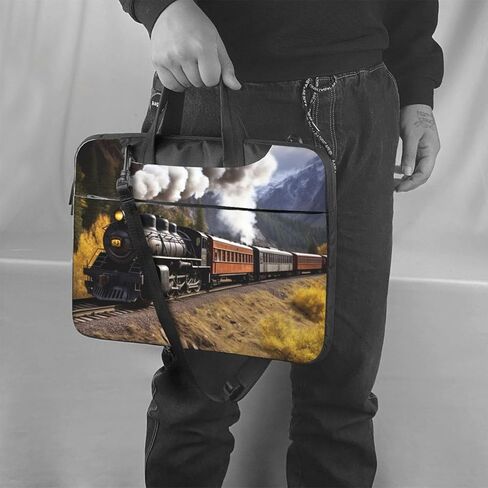 3 In 1 Laptop Bag Computer Briefcase for Men Women, Steam Locomotive Train Laptop Shoulder Bag Office Work Bags in Saudi Arabia