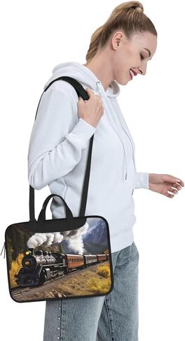 3 In 1 Laptop Bag Computer Briefcase for Men Women, Steam Locomotive Train Laptop Shoulder Bag Office Work Bags in Saudi Arabia