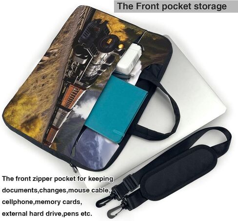 3 In 1 Laptop Bag Computer Briefcase for Men Women, Steam Locomotive Train Laptop Shoulder Bag Office Work Bags in Saudi Arabia